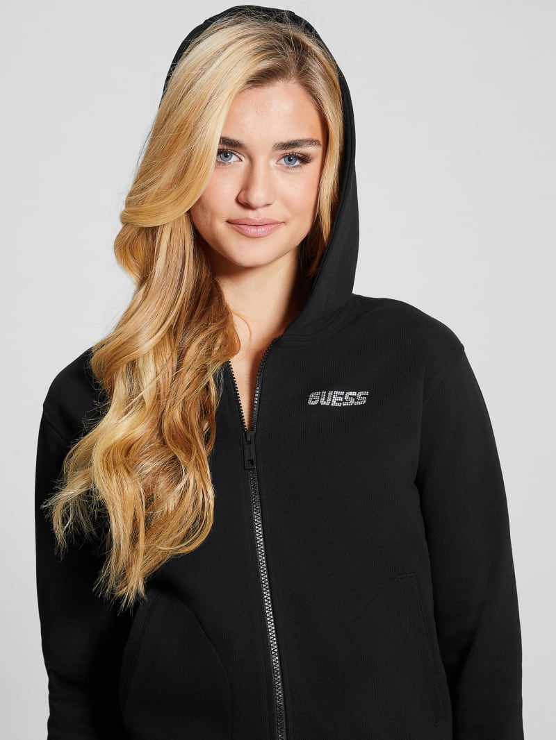 Guess Eleanora Zip Hoodie - Black Guess Eleanora Zip Hoodie - Black