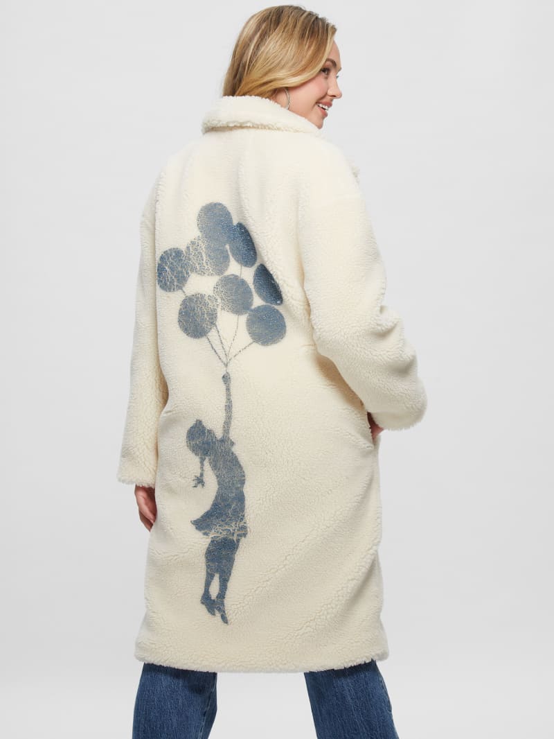 Guess Solange Faux-Fur Coat - Smart Stone Guess Solange Faux-Fur Coat - Smart Stone